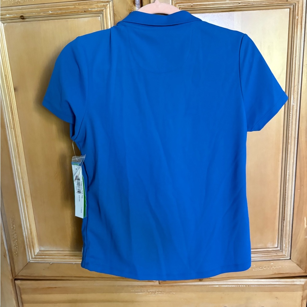 NWT Tribal Blue Polo Top | Short Sleeve | Performance Stretch - Picture 7 of 8